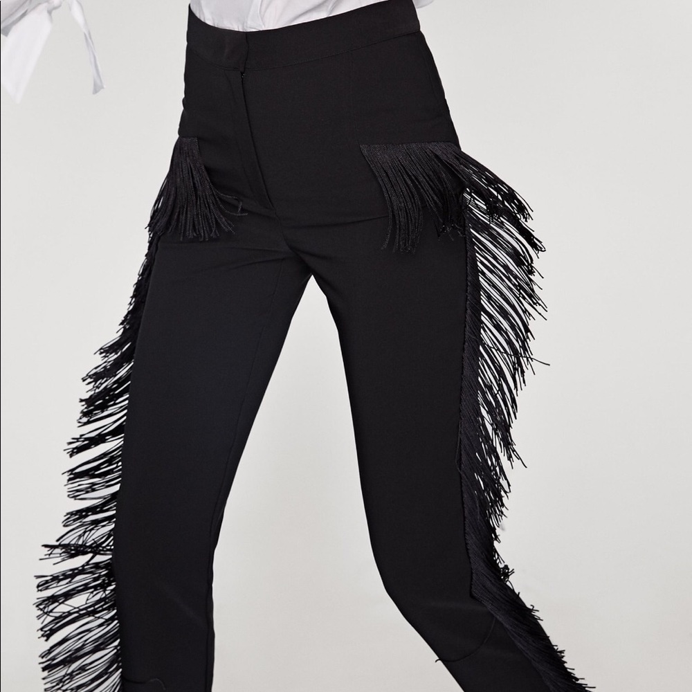 Fringed trousers